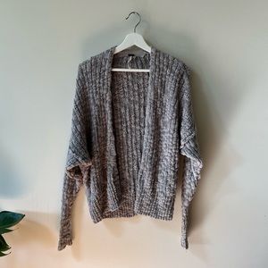 Free People - gray chunky knit cardigan